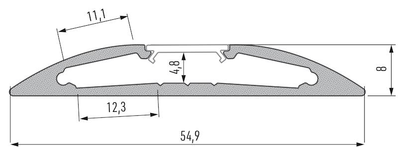 Profil aluminiowy srebrny TYP RETO 2m