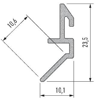 Profil aluminiowy srebrny TYP FARI 2m
