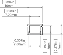 Profil aluminiowy L-PIKO-2 srebrny