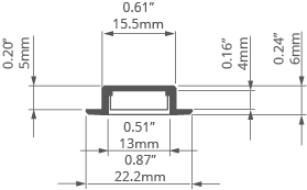 Profil aluminiowy L-MICRO-NK-2 srebrny