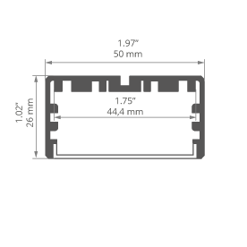 Profil aluminiowy L-LIPOD-50-2 srebrny