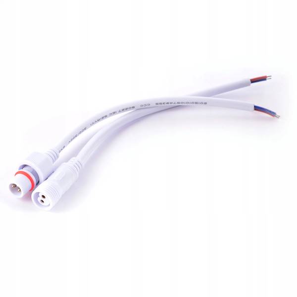 Złącze 2-PIN  białe komplet IP66