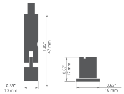 Zestaw mocowań RD-4 srebrny 1 kpl