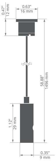 Zestaw mocowań RD-1 srebrny 1,5m 1 kpl