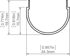 Osłona G-L mleczna 2m PMMA
