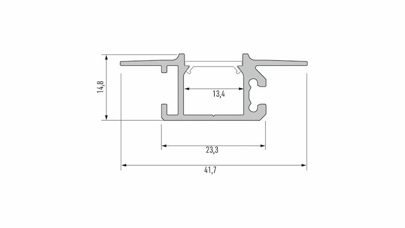 Profil aluminiowy biały TYP MONO 2m