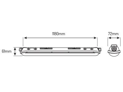 Oprawa TRI-PROOF 1180mm 39W W40K LINKER