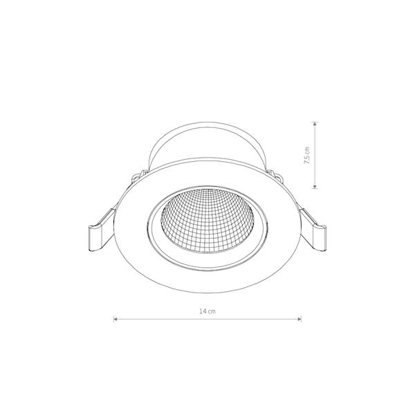 Lampa punktowa podtynkowa EGINA 10W 3000K