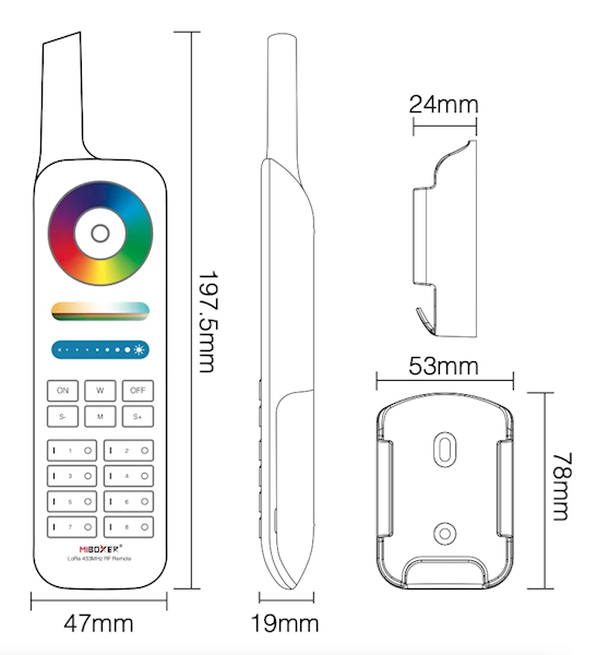 Pilot LoRa 433MHz 8-strefowy