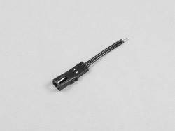 Wtyk (typ. 6x) black 2x0,50mm2 (100mm)