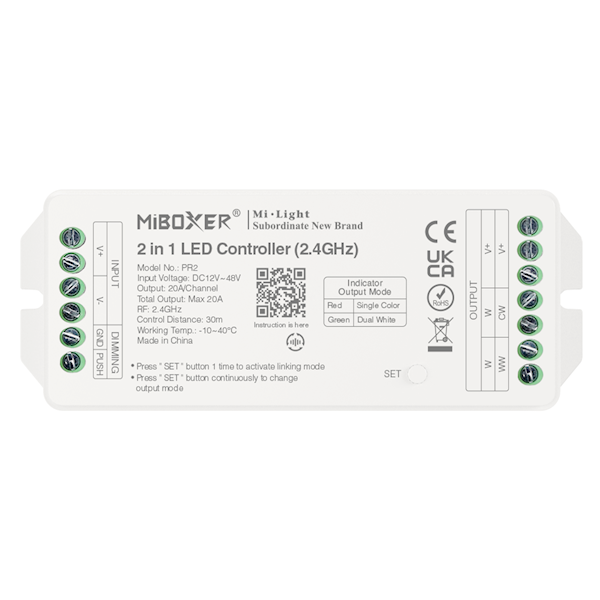 Kontroler taśm LED MONO/CCT 2w1 20A