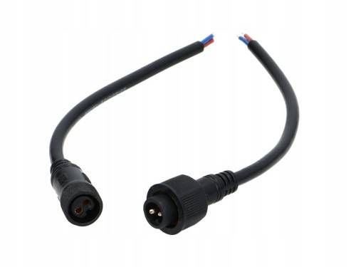 Złącze 2-PIN  czarne komplet IP66