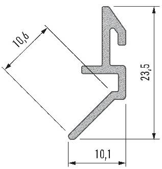 Profil aluminiowy srebrny TYP FARI 3m