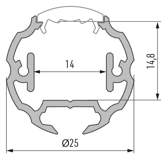Profil aluminiowy biały TYP COSMO 3m
