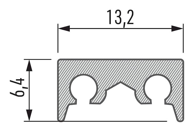 Profil aluminiowy biały TYP COSMO M1 1m
