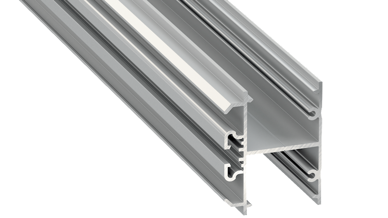 Profil aluminiowy srebrny TYP DOPIO 1m