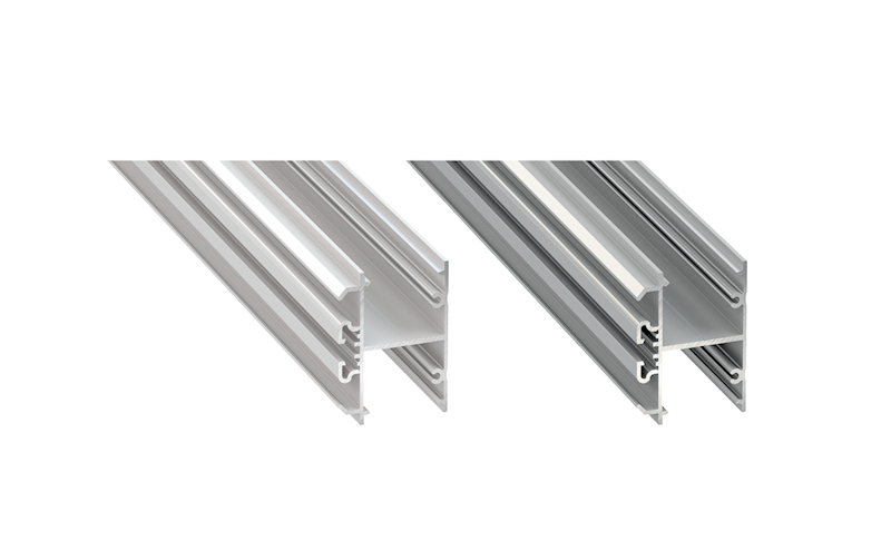 Profil aluminiowy srebrny TYP DOPIO 1m