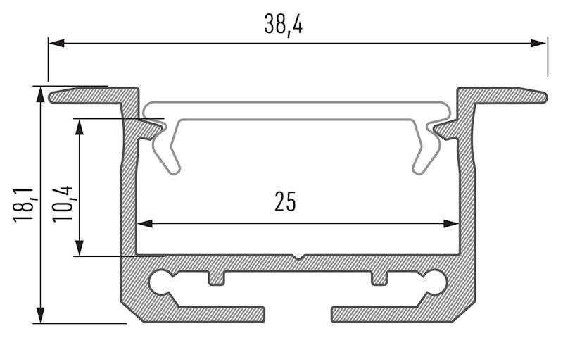 Profil aluminiowy biały TYP inSILEDA 3m