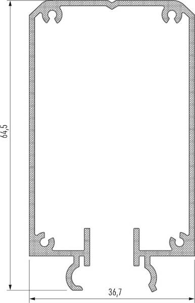 Profil aluminiowy srebrny TYP TALIA M2 2m