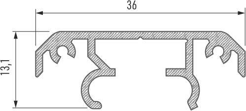 Profil aluminiowy srebrny TYP TALIA M1 3m