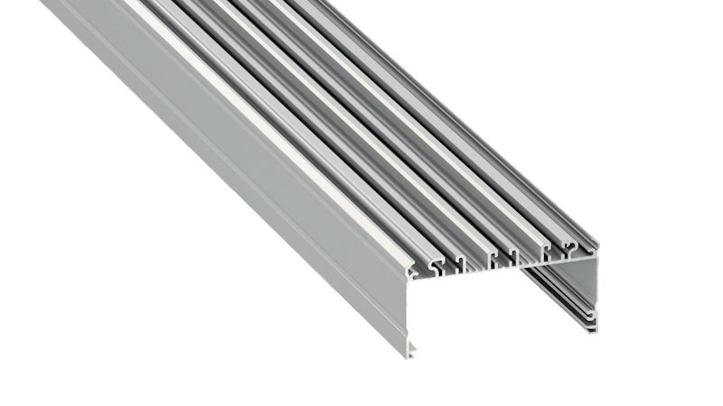 Profil aluminiowy srebrny TYP LARGO (1m,2m,3m)