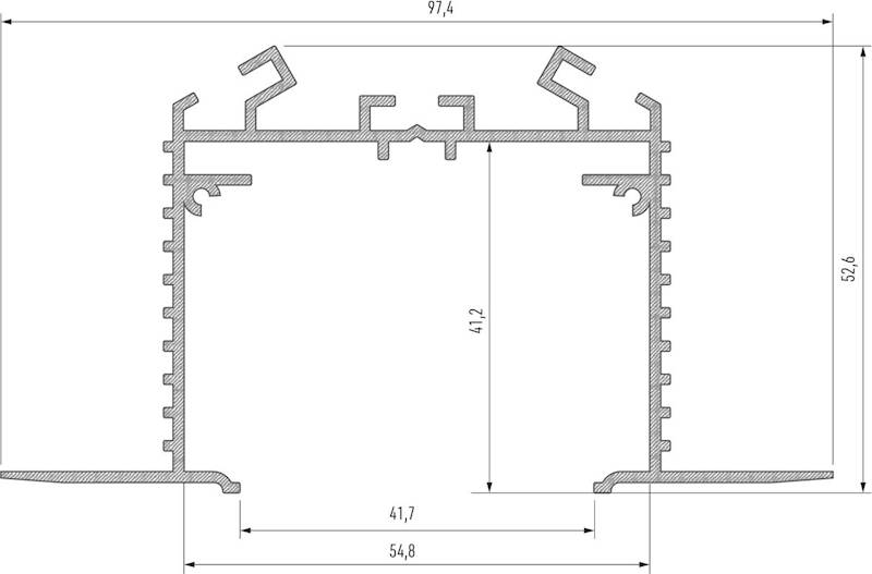 Profil aluminiowy biały TYP TALIA M3 1m