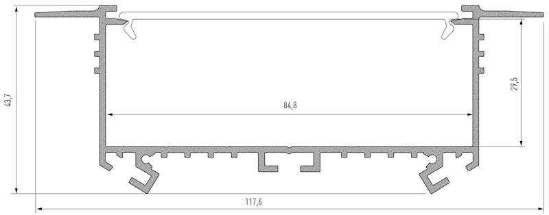 Profil aluminiowy srebrny TYP SORGA 2m