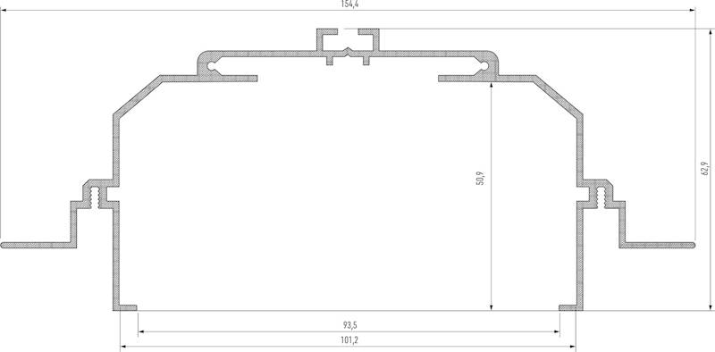Profil aluminiowy biały TYP LARGO M4 2m