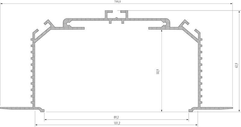 Profil aluminiowy biały TYP LARGO M3 3m