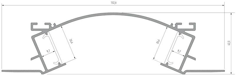 Profil aluminiowy srebrny TYP VEDA 1m