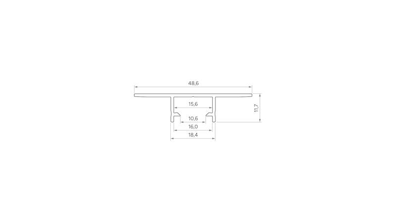 Profil aluminiowy srebrny TYP NIPO 3m