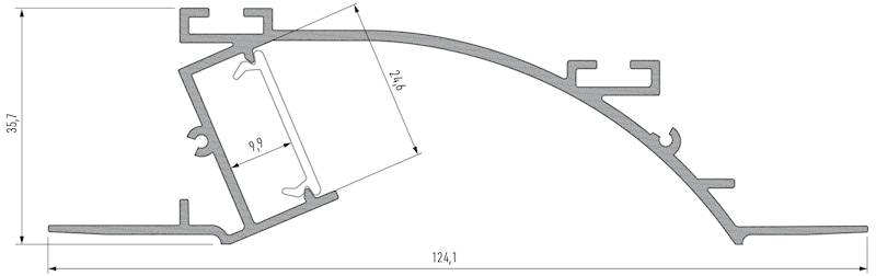 Profil aluminiowy biały TYP PERO 1m