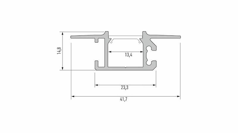 Profil aluminiowy biały TYP MONO 3m