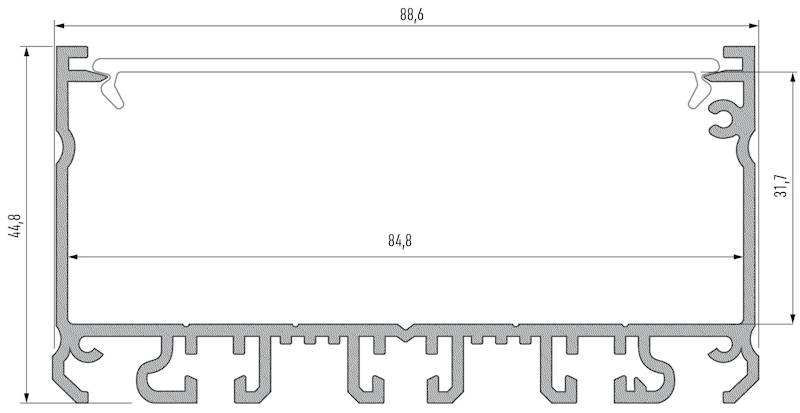 Profil aluminiowy srebrny TYP LARGO 2m