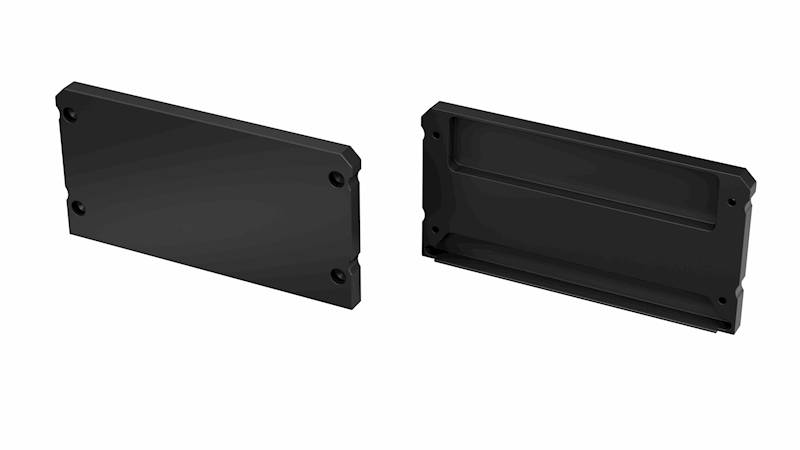 Zaślepka TYP LARGO czarna ALU BO 1szt.