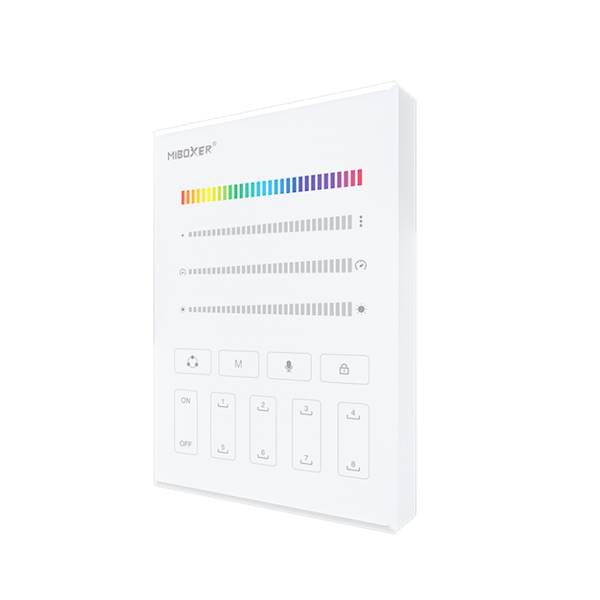 Panel naścienny RF - SPI 1 strefa / 8 scen biały