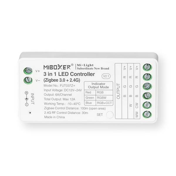 Kontroler taśm LED RGB/RGBW/RGBCCT 12A Zigbee