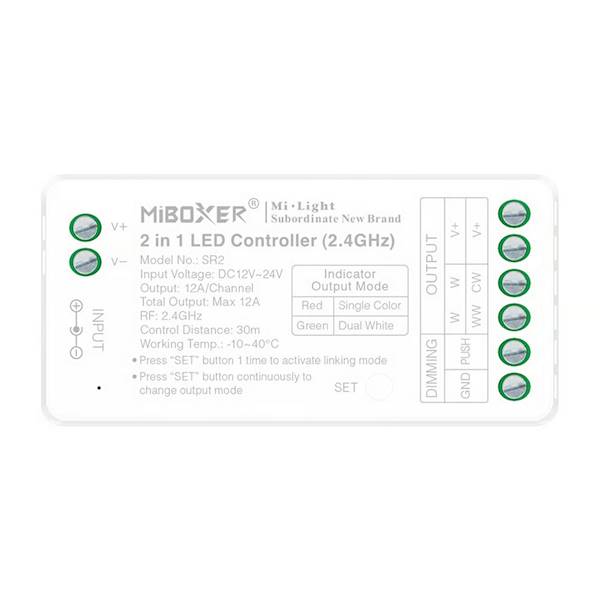 Kontroler taśm LED 2w1 MONO/CCT 12A 