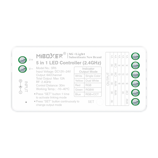 Kontroler taśm LED 5w1 12A
