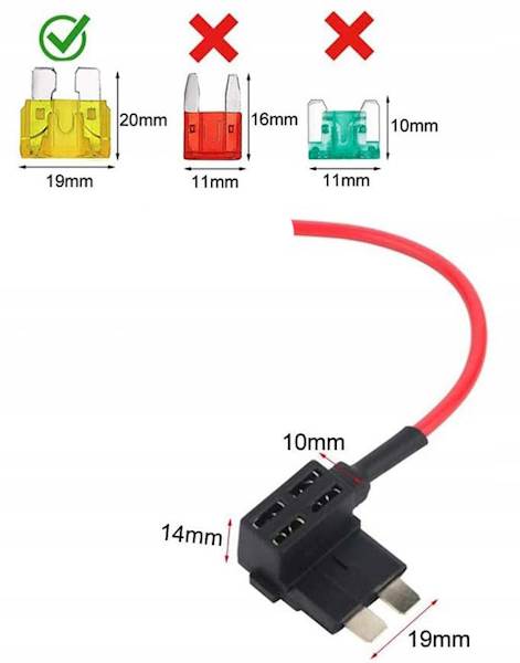 Gniazdo samochodowe z Baypass Standard 19 mm 30 cm.