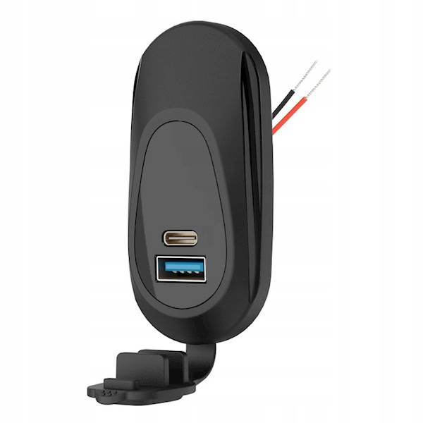 Ładowarka USB  PD QC3.0 montażowa 12V 24V LED Walec IP65