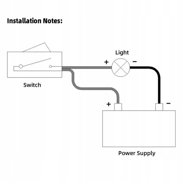 Przełącznik kołyskowy ON/ OFF na przewodzie 100 cm 12V 10A samoprzylepny