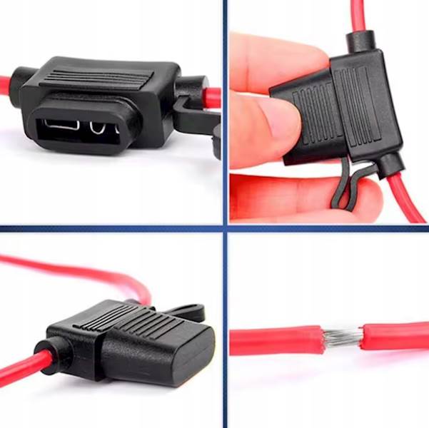 Gniazdo bezpiecznika samochodowego na przewód 19mm Standard 16AWG