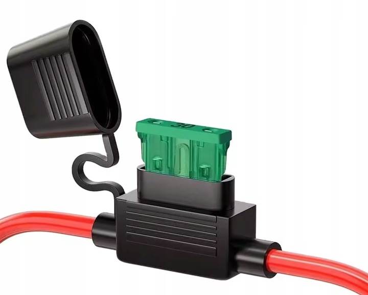 Gniazdo bezpiecznika samochodowego na przewód 19mm Standard 12AWG