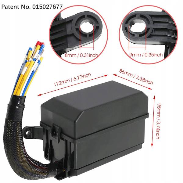 Skrzynka PRZEKAŹNIKÓW BEZPIECZNIKÓW 6+6 RELAY BOX Sparky SOLIDNA KABLE 12V