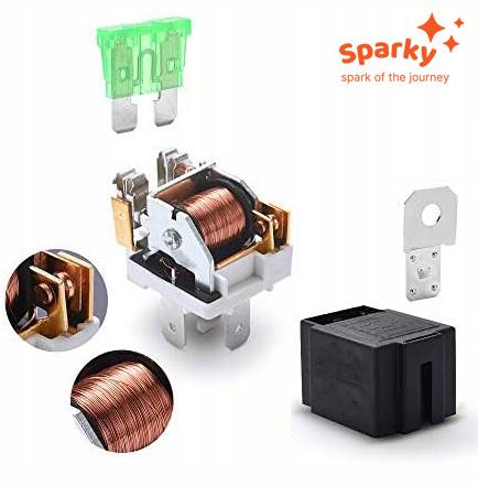 Przekaźnik samochodowy 12V 30A z bezpiecznikiem + gniazdo 5PIN 40 cm JD1914