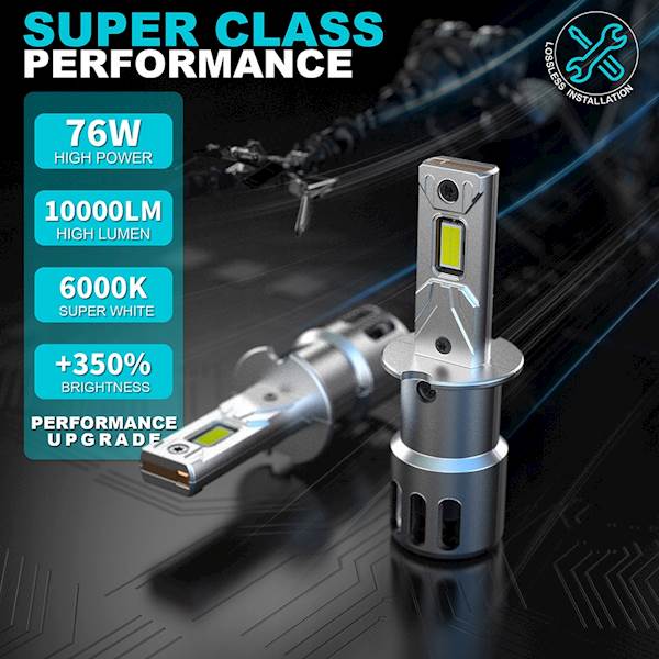 Mocne Zarowki LED H1 Z2S Nightlife 76W CANBUS 1-1 Sparky