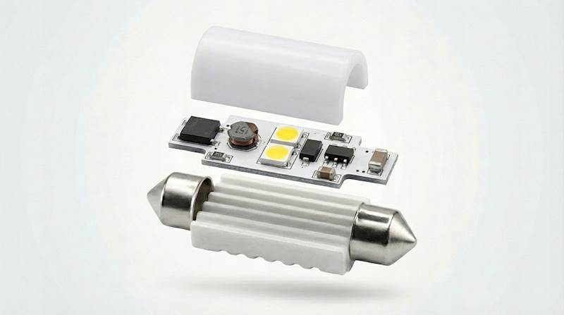 Żarówka LED C5W 36mm 12V Sparky Ceramiczna CANBUS tablica wnętrze