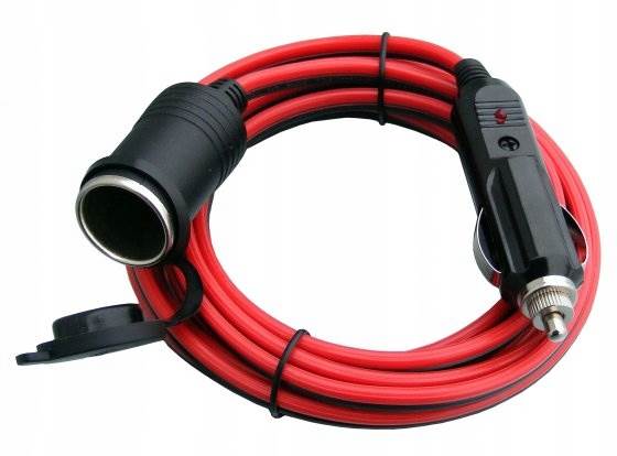 Kabel przedłużacz gniazda zapalniczki 3 m. MOC