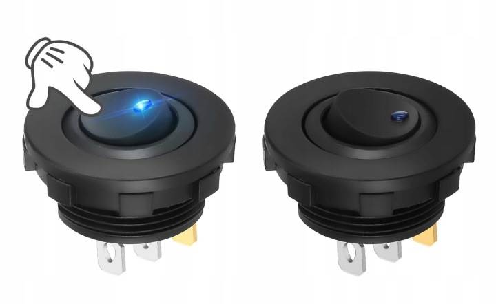 Przełącznik Kołyskowy 12V 20A LED Zielony Wodoodporny ON/OFF 3-PIN